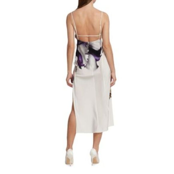 JASON WU Womens White Strappy Open Back Spaghetti Strap Midi Sheath Dress 4 - Picture 2 of 4